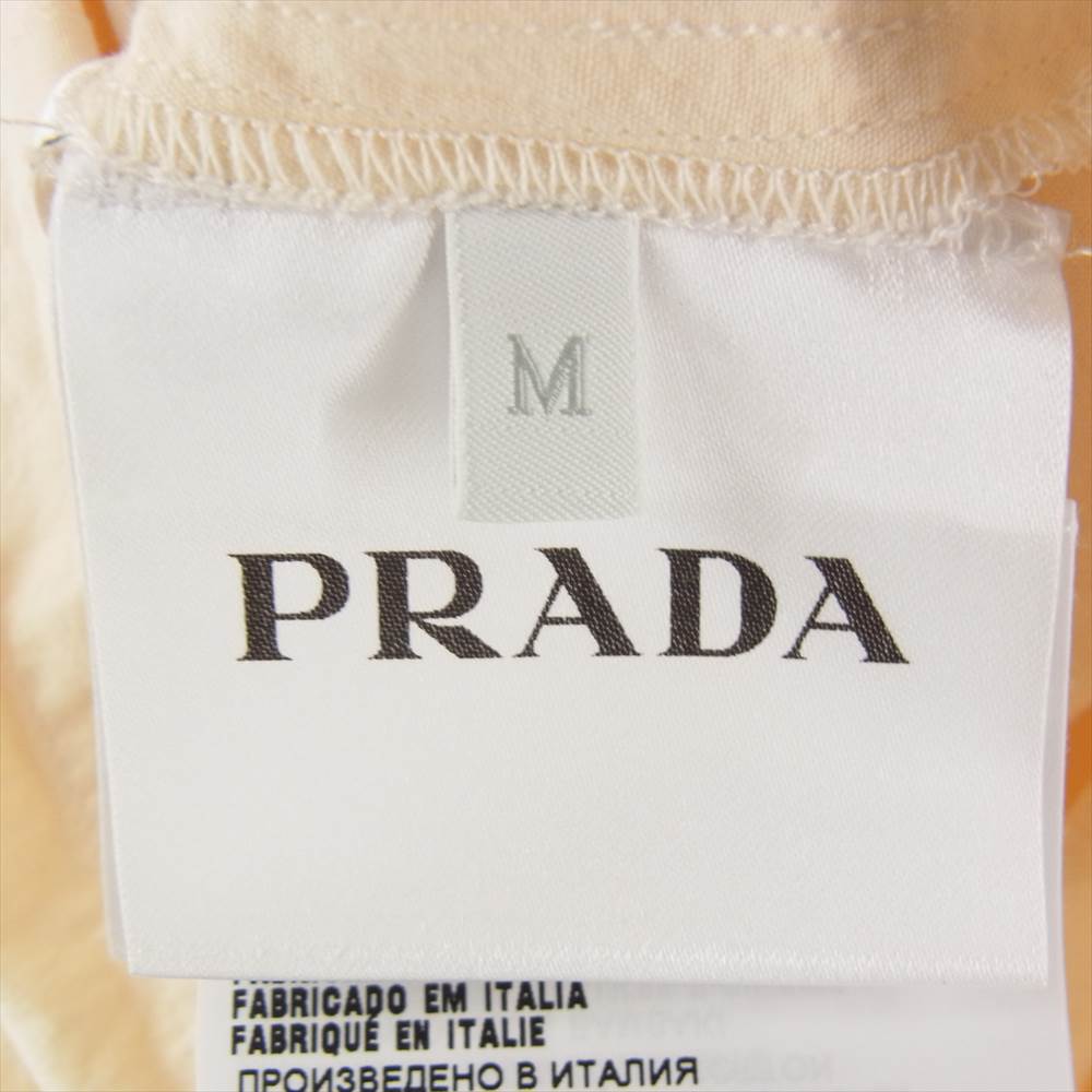 PRADA プラダ 22SS SC567_10HO_F0304_S_221 国内正規品 アイボリー プリント コットン ショート ジャンプスーツ オフホワイト系 M【中古】