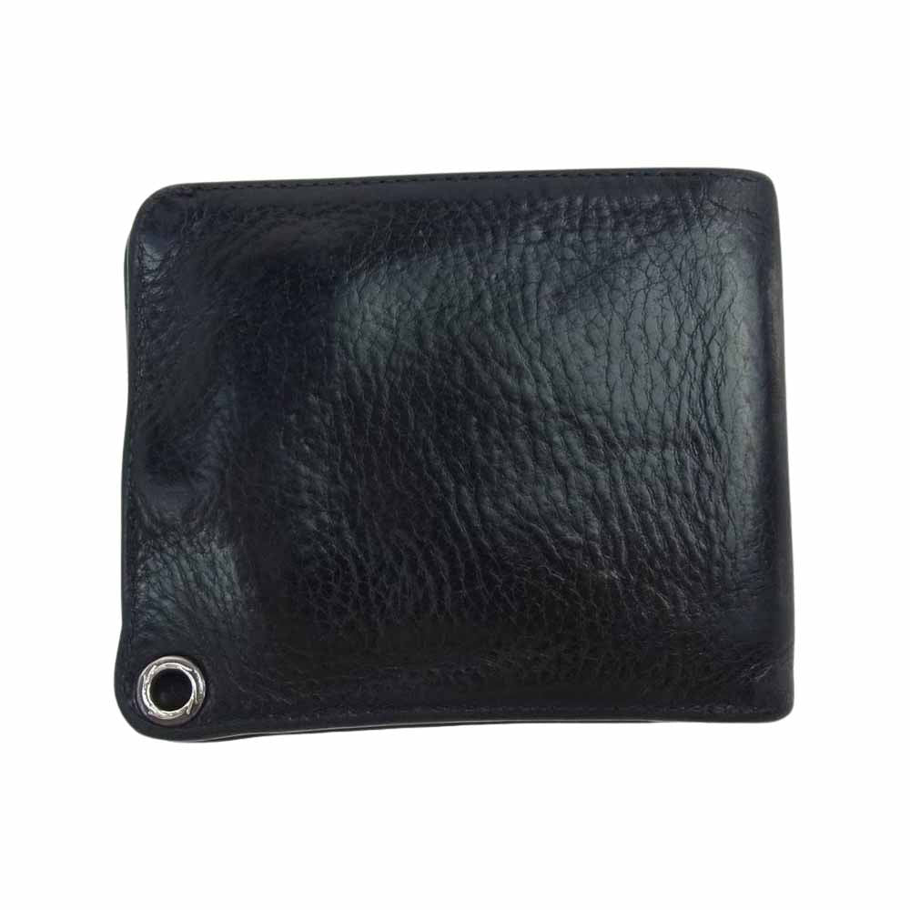 CHROME HEARTS クロムハーツ（原本有） 1SNAP 1スナップ クロスボールボタン レザー ウォレット ブラック系【中古】