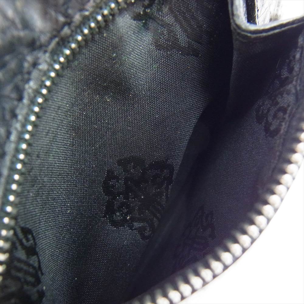 CHROME HEARTS クロムハーツ（原本有） 1SNAP 1スナップ クロスボールボタン レザー ウォレット ブラック系【中古】