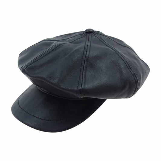 ミスターファットマン Johnny Casquatte Leather ジョニー キャスケット レザー 帽子 ブラック系 L【中古】
