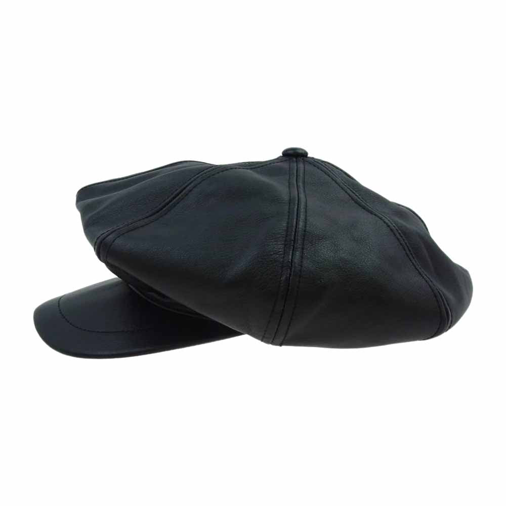 ミスターファットマン Johnny Casquatte Leather ジョニー キャスケット レザー 帽子 ブラック系 L【中古】