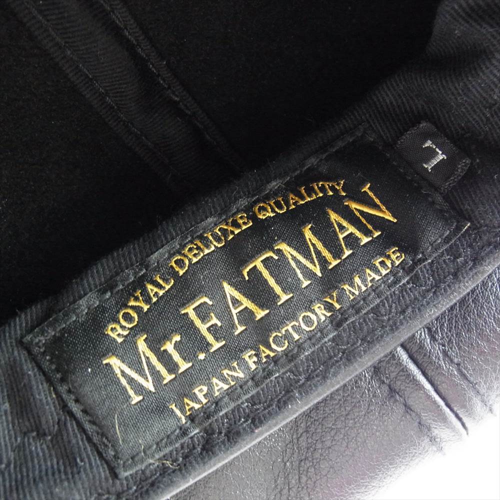 ミスターファットマン Johnny Casquatte Leather ジョニー キャスケット レザー 帽子 ブラック系 L【中古】