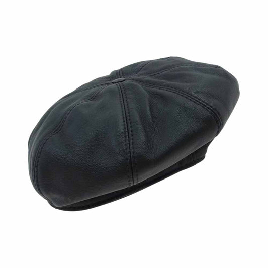 LANGLITZ LEATHERS ラングリッツレザーズ 8Panel beret ゴートスキン ベレー帽 キャップ 帽子 ブラック系【美品】【中古】