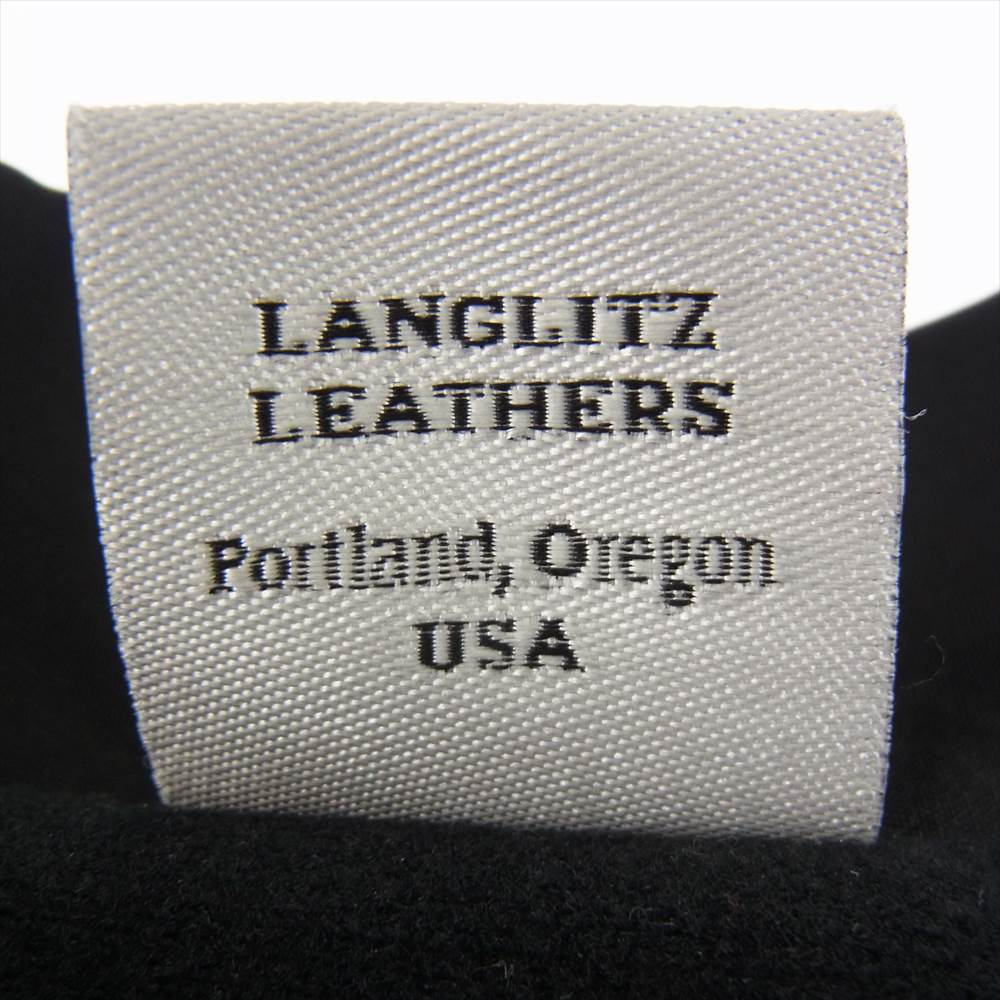 LANGLITZ LEATHERS ラングリッツレザーズ Type130 WIND BREAKER ウィンド ブレーカー ジャケット コーチ ジャケット ブラック系 M【美品】【中古】