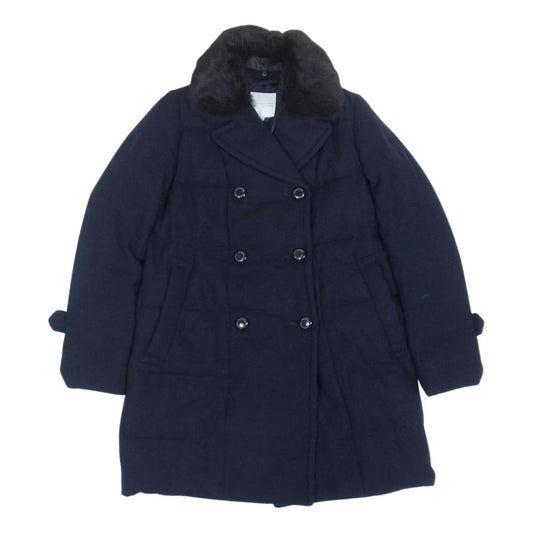 MACKINTOSH PHILOSOPHY マッキントッシュフィロソフィー H5A08-851-29 ラビットファー ダウン Pコート ネイビー系 36【中古】