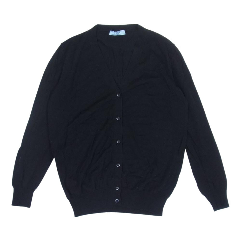 PRADA プラダ ウール カーディガン ブラック系 40【中古】