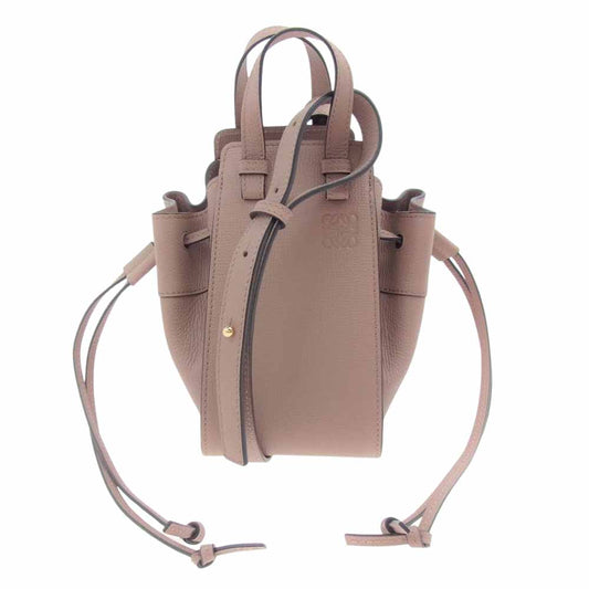 LOEWE ロエベ A538V07X10 ハンモック ドローストリング バッグ ミニ ピンク系【極上美品】【中古】