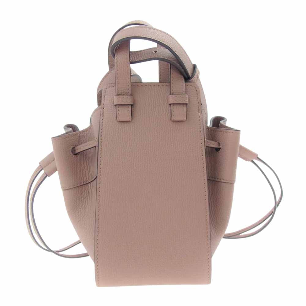 LOEWE ロエベ A538V07X10 ハンモック ドローストリング バッグ ミニ ピンク系【極上美品】【中古】