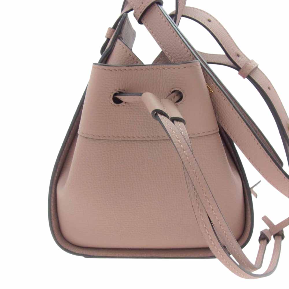 LOEWE ロエベ A538V07X10 ハンモック ドローストリング バッグ ミニ ピンク系【極上美品】【中古】
