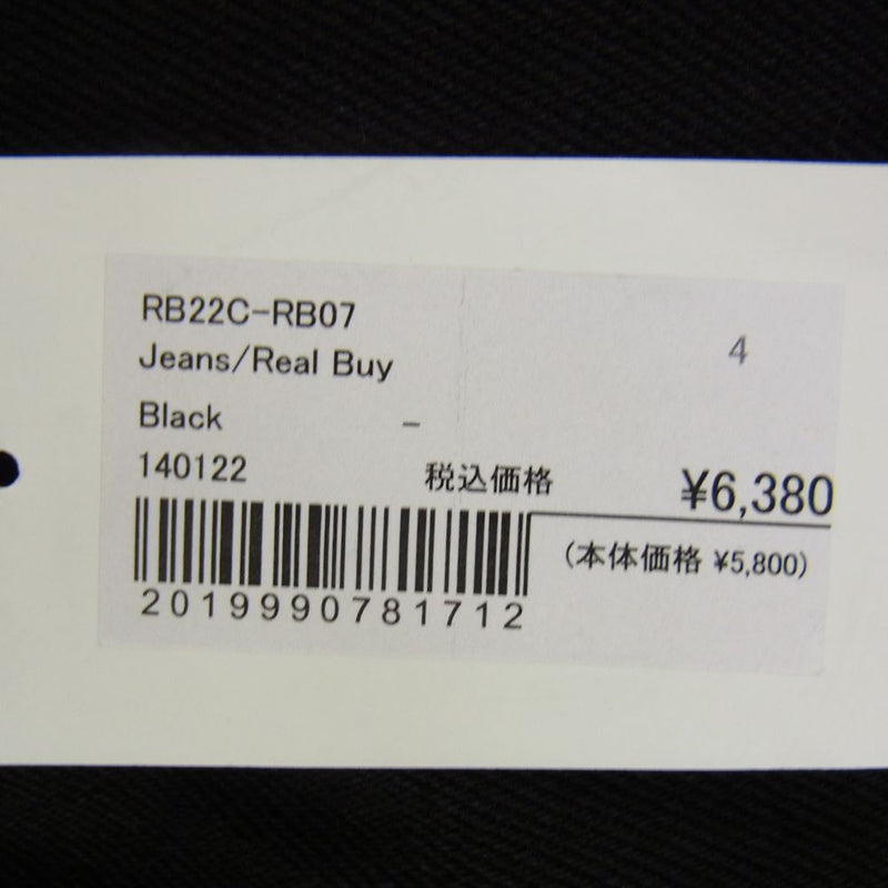 リアルバイ RB22C-RB07 × DMC KAL ディーエムシーカル 刺繍 デニム パンツ ブラック系 4【極上美品】【中古】