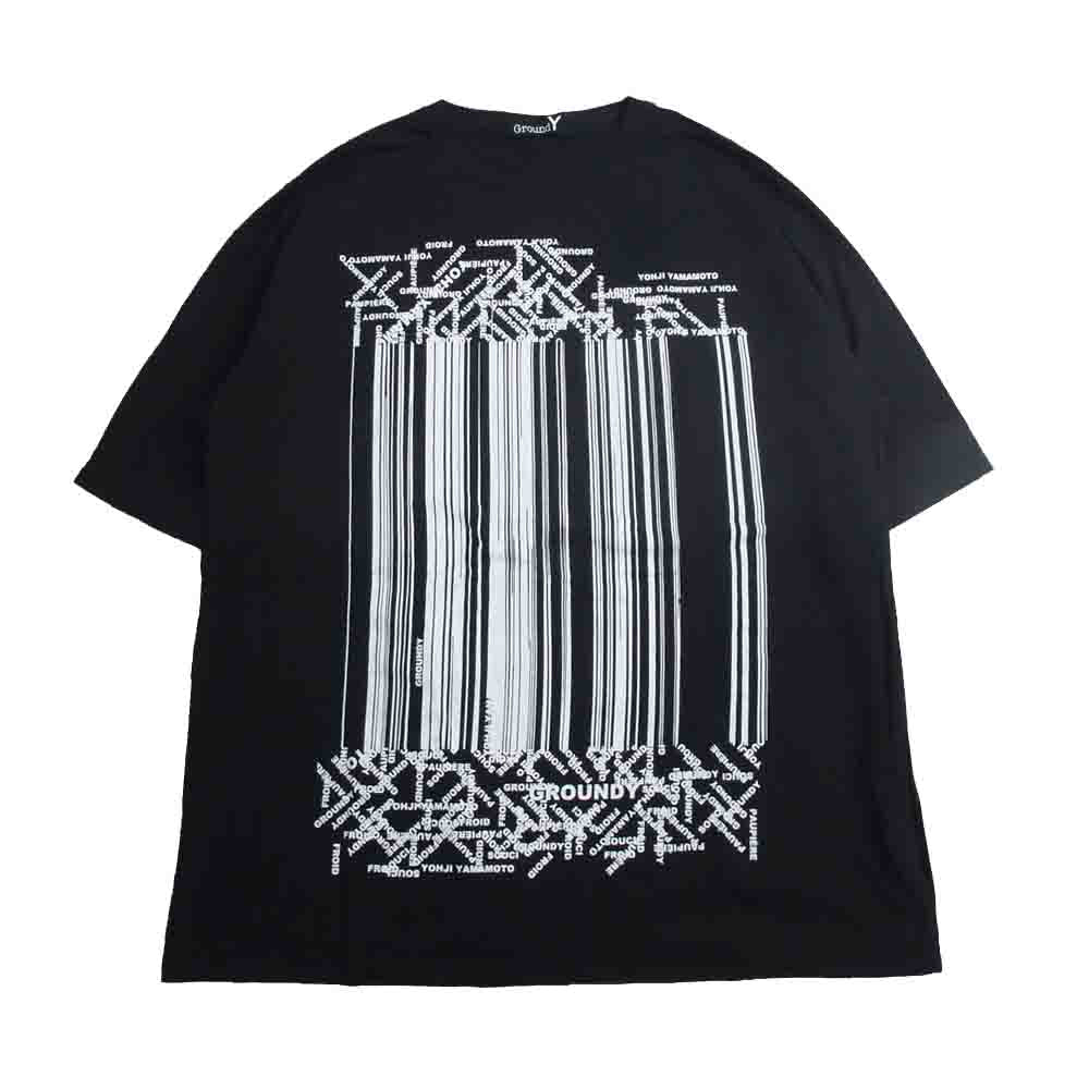 Yohji Yamamoto ヨウジヤマモト GroundY 20AW GR-T50-070 ベーシック ビッグ カットソー タイプA 半袖 Tシャツ ブラック系 4【中古】
