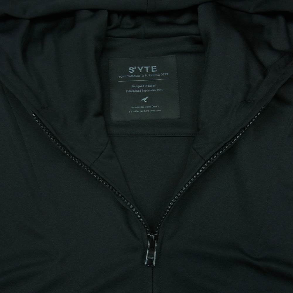 Yohji Yamamoto ヨウジヤマモト UQ-V03-906 S'YTE サイト Thin Smooth Jersey 4Pockets  Military Food Vest 4ポケット ミリタリー フード ベスト ブラック系 3【美品】【中古】