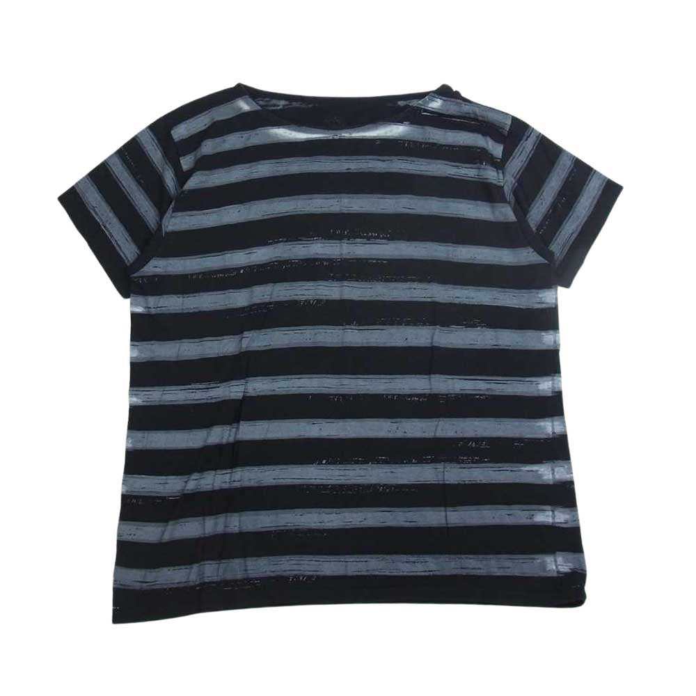 PORTER CLASSIC ポータークラシック 銀座/金沢店限定 HAND BORDER T-SHIRT ハンドボーダー 半袖 Tシャツ カットソー グレー系 ブラック系 L【中古】
