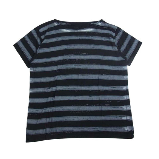 PORTER CLASSIC ポータークラシック 銀座/金沢店限定 HAND BORDER T-SHIRT ハンドボーダー 半袖 Tシャツ カットソー グレー系 ブラック系 L【中古】