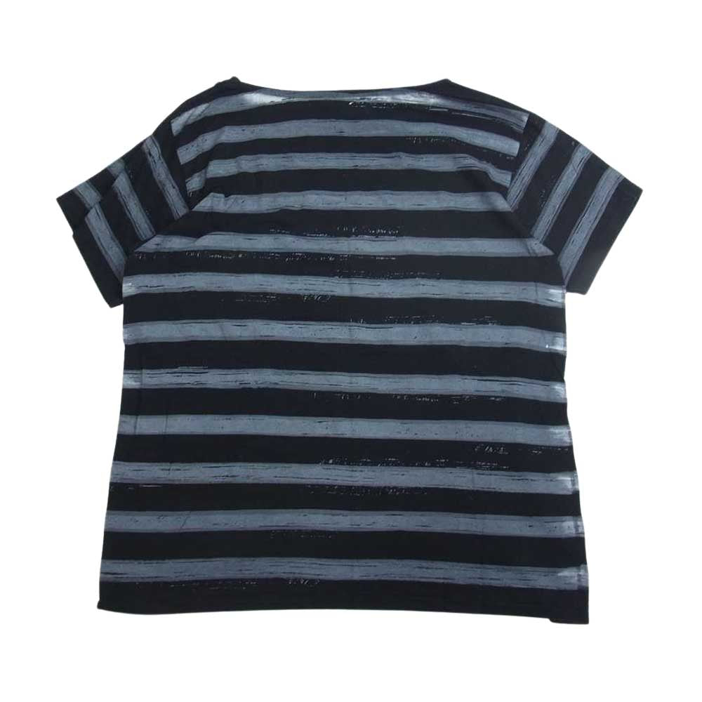 PORTER CLASSIC ポータークラシック 銀座/金沢店限定 HAND BORDER T-SHIRT ハンドボーダー 半袖 Tシャツ カットソー グレー系 ブラック系 L【中古】