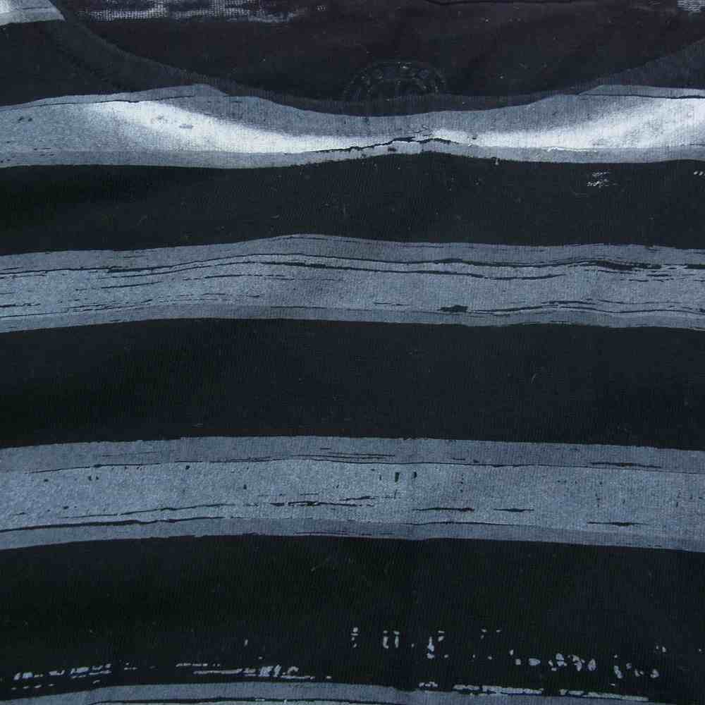PORTER CLASSIC ポータークラシック 銀座/金沢店限定 HAND BORDER T-SHIRT ハンドボーダー 半袖 Tシャツ カットソー グレー系 ブラック系 L【中古】
