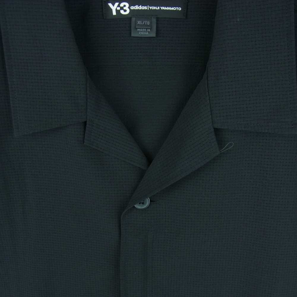 Yohji Yamamoto ヨウジヤマモト Y-3 ワイスリー FN5705 Swim Resort Short-Sleeve Shirt スイム リゾート オープンカラー シップ 半袖 シャツ ブラック系 XL【美品】【中古】