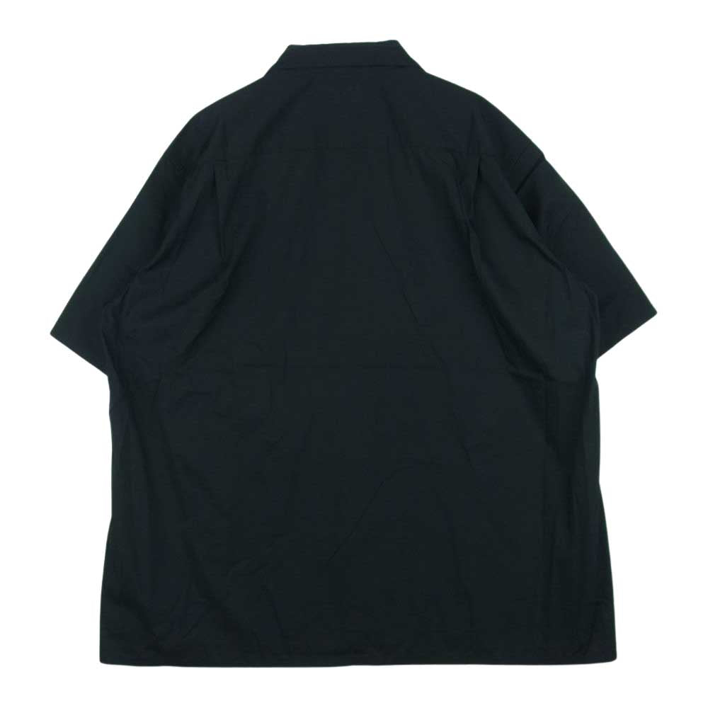 Yohji Yamamoto ヨウジヤマモト Y-3 ワイスリー FS2519 CLASSIC SHORT SLEEVE SHIRT クラシック ショートスリーブ 比翼 ジップカラー 半袖 シャツ ブラック系 L【美品】【中古】
