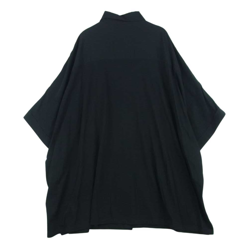 Yohji Yamamoto ヨウジヤマモト GroundY 22SS GG-B06-800 ヴィンテージデシン コンビネーション ドルマン ショートスリーブ 半袖 シャツ ブラック系 3【新古品】【未使用】【中古】