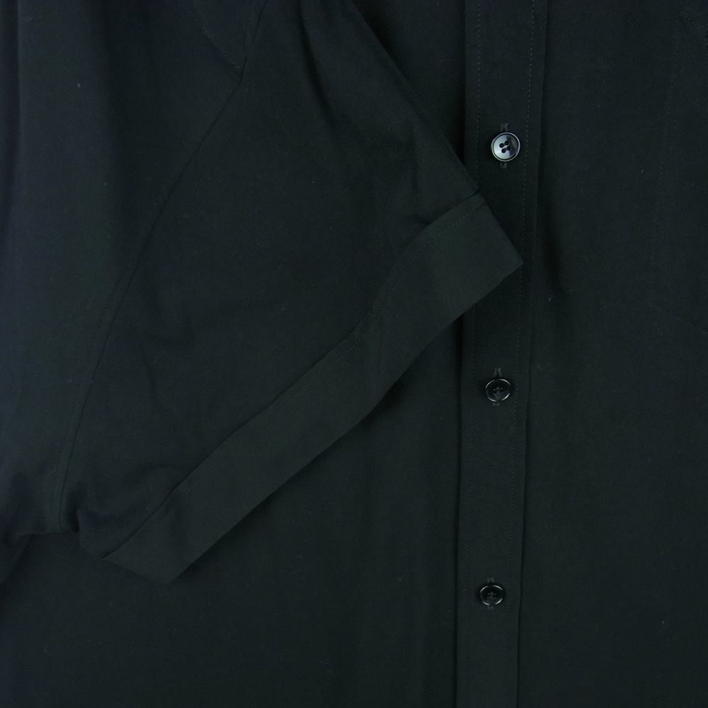 Yohji Yamamoto ヨウジヤマモト GroundY 22SS GG-B06-800 ヴィンテージデシン コンビネーション ドルマン ショートスリーブ 半袖 シャツ ブラック系 3【新古品】【未使用】【中古】