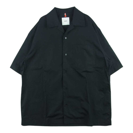 オーエーエムシー 国内正規品 3520700038 Kurt Black Shirt ロゴパッチ キャンプカラー 半袖 シャツ ブラック系 XL【美品】【中古】