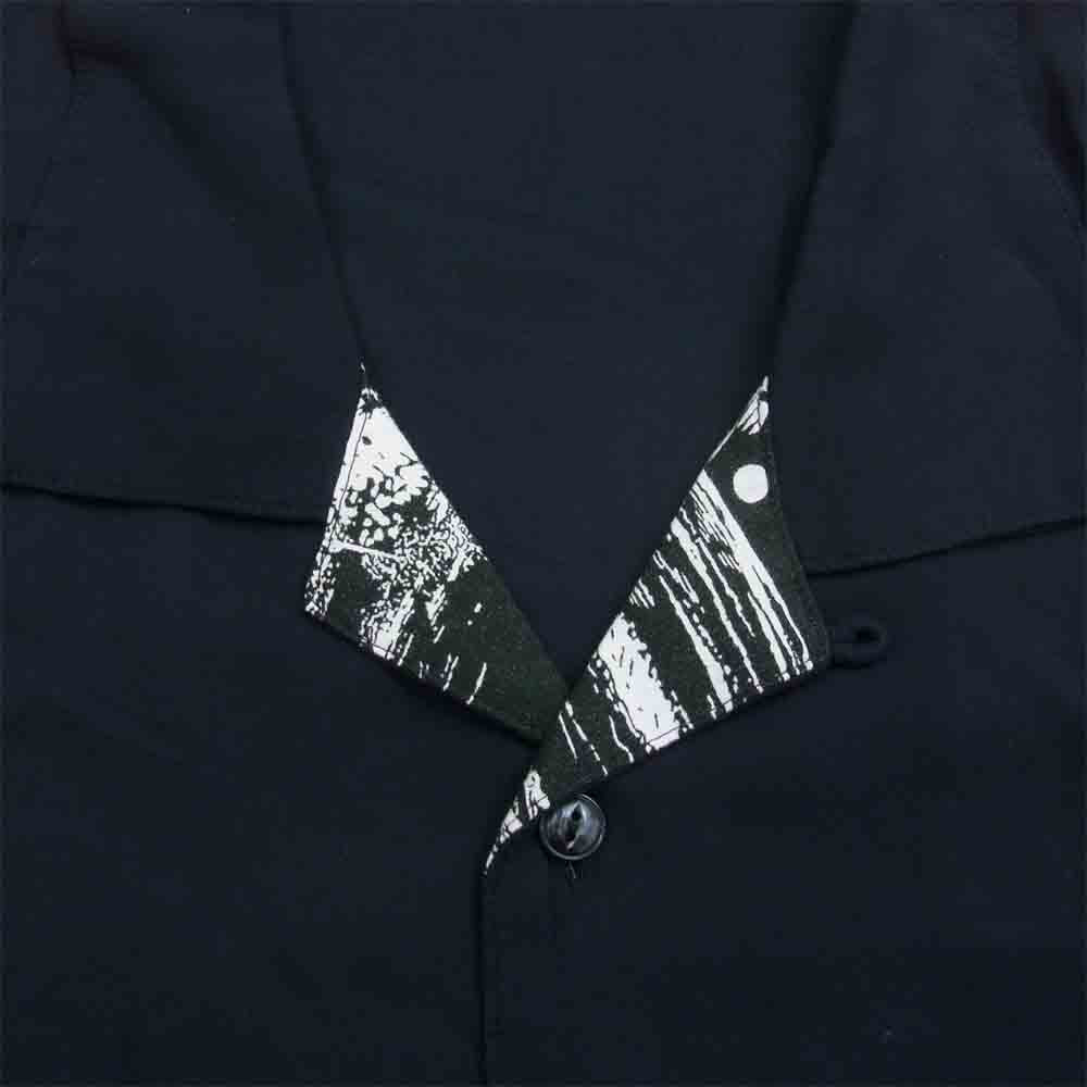 PORTER CLASSIC ポータークラシック 21SS ALOHA SHIRT PATCHWORK 刺繍 ワッペン付き パッチワーク レーヨン アロハシャツ ダークネイビー系 XL【中古】
