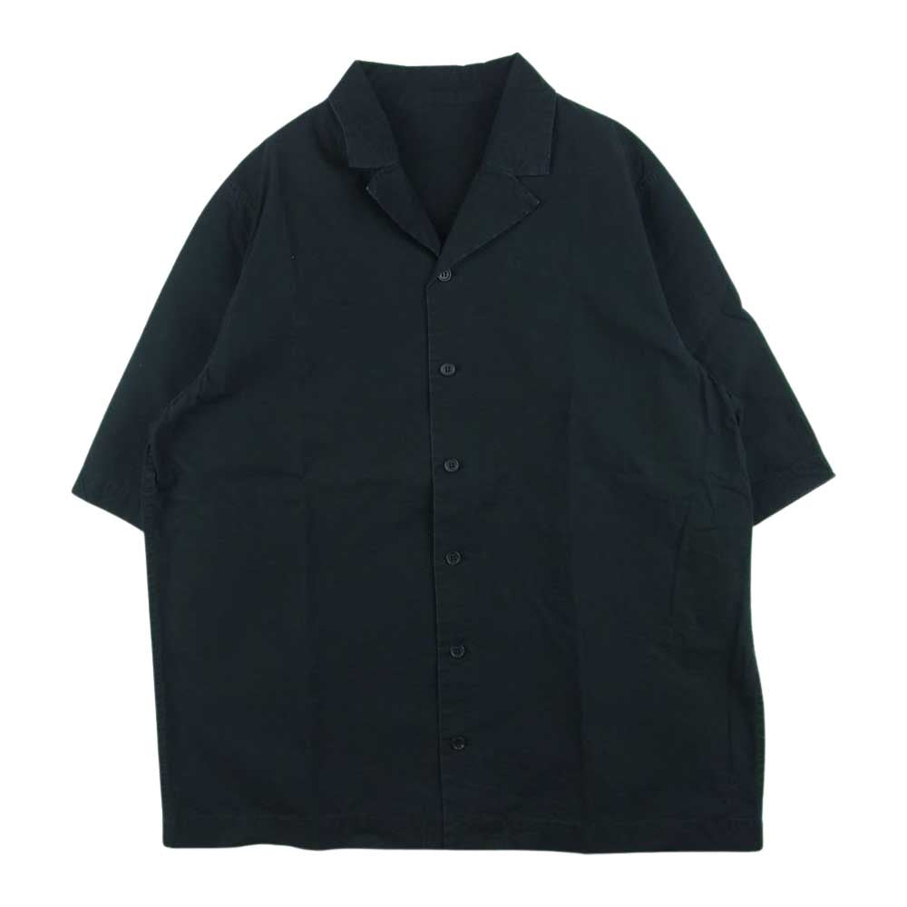 ケイシーケイシー 21SS 1159-343-7900 SP OPEN SHIRT リップストップ オープンカラー 半袖 シャツ ブラック系 L【中古】