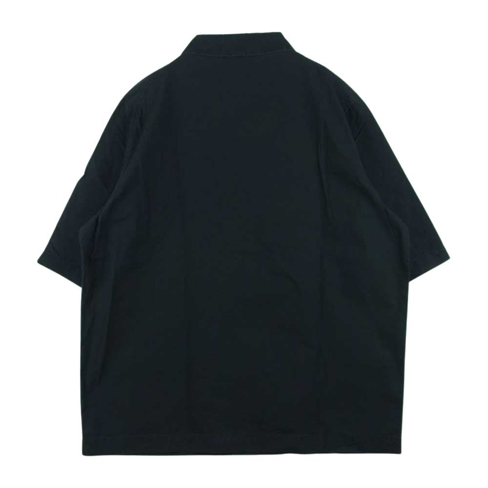 ケイシーケイシー 21SS 1159-343-7900 SP OPEN SHIRT リップストップ オープンカラー 半袖 シャツ ブラック系 L【中古】