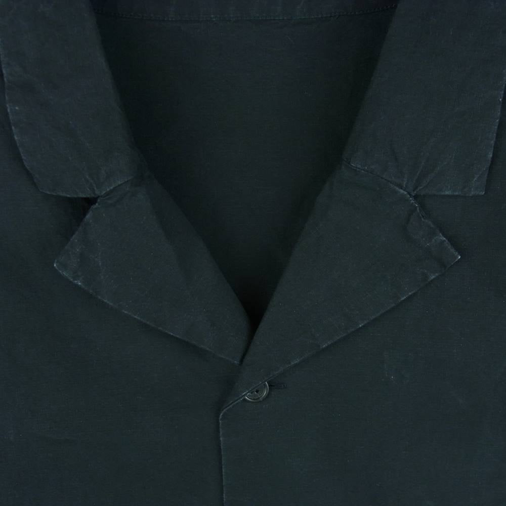 ケイシーケイシー 21SS 1159-343-7900 SP OPEN SHIRT リップストップ オープンカラー 半袖 シャツ ブラック系 L【中古】