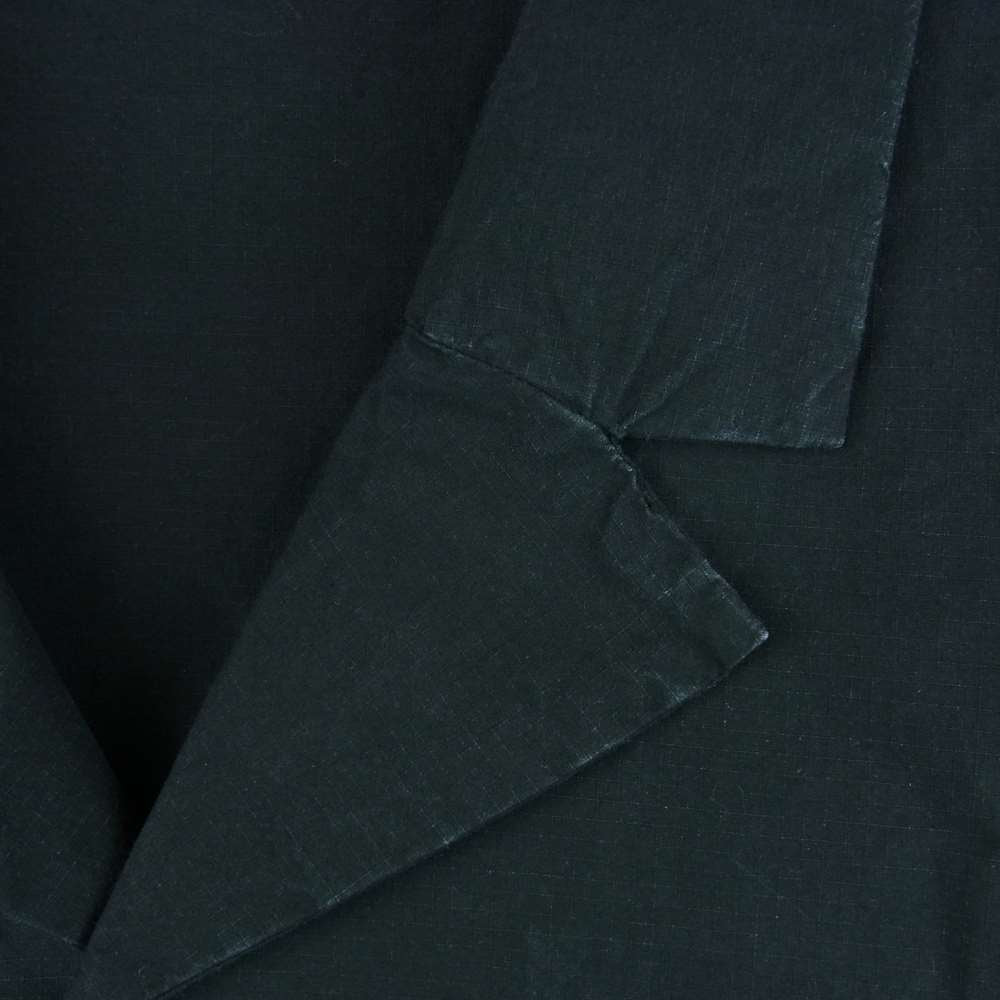 ケイシーケイシー 21SS 1159-343-7900 SP OPEN SHIRT リップストップ オープンカラー 半袖 シャツ ブラック系 L【中古】