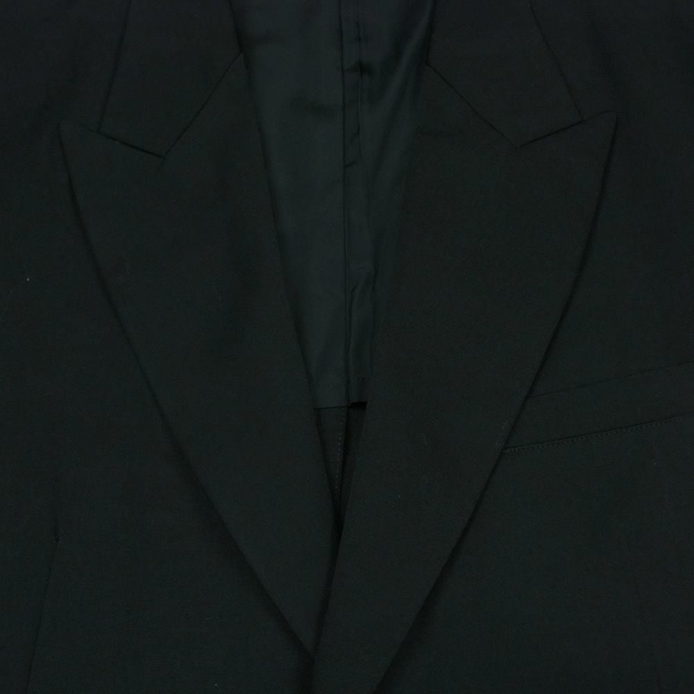 Yohji Yamamoto POUR HOMME ヨウジヤマモトプールオム 20SS HN-J34-100 N-ピークファスナーJKT ピークドラペル ウールギャバ ロング テーラード ジャケット ブラック系 4【美品】【中古】