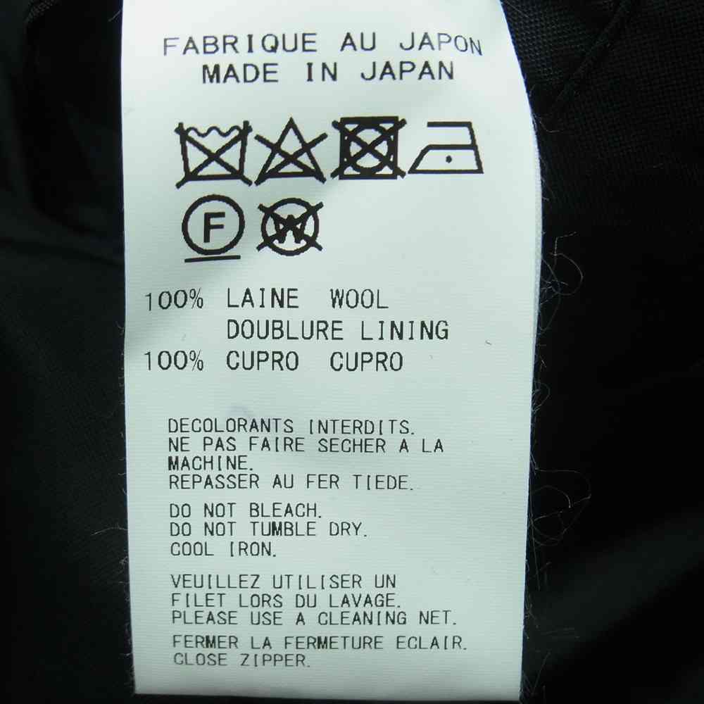 Yohji Yamamoto POUR HOMME ヨウジヤマモトプールオム 20SS HN-J34-100 N-ピークファスナーJKT ピークドラペル ウールギャバ ロング テーラード ジャケット ブラック系 4【美品】【中古】