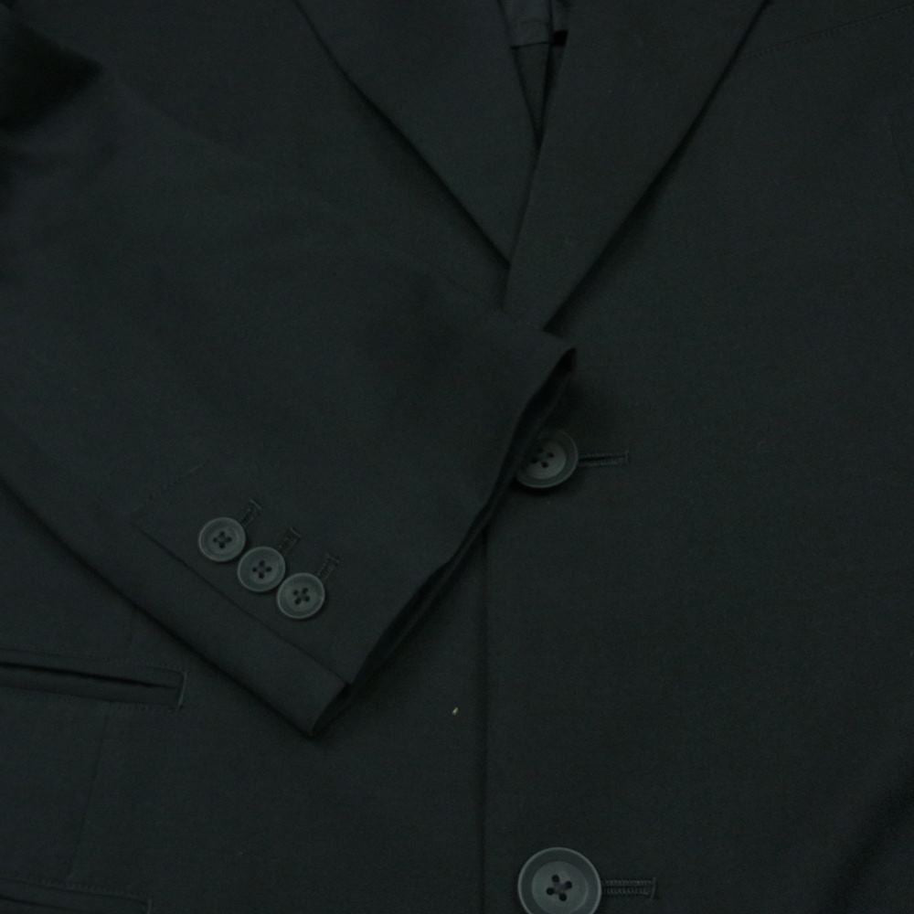 Yohji Yamamoto POUR HOMME ヨウジヤマモトプールオム 20SS HN-J34-100 N-ピークファスナーJKT ピークドラペル ウールギャバ ロング テーラード ジャケット ブラック系 4【美品】【中古】