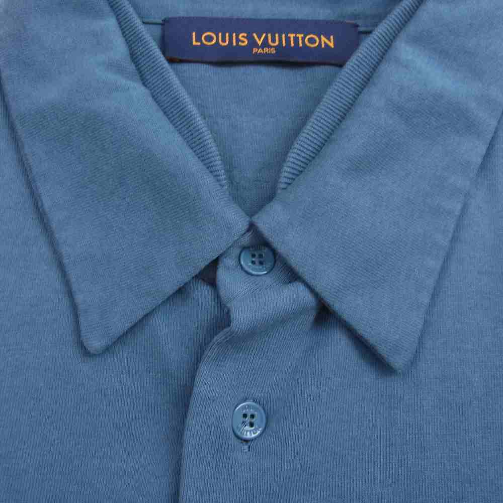 LOUIS VUITTON ルイ・ヴィトン 国内正規品 22SS RM222V NPL HNS01W 1AA4WX カラコラム フロック プリント ジャージー 半袖 シャツ ネイビー系 XL【中古】