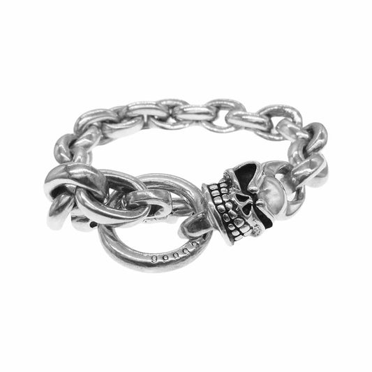 STARLIN GEAR スターリンギア Basic link w/ devil skull ベーシック リンク ウィズ デビル スカル ブレスレット シルバー系【中古】