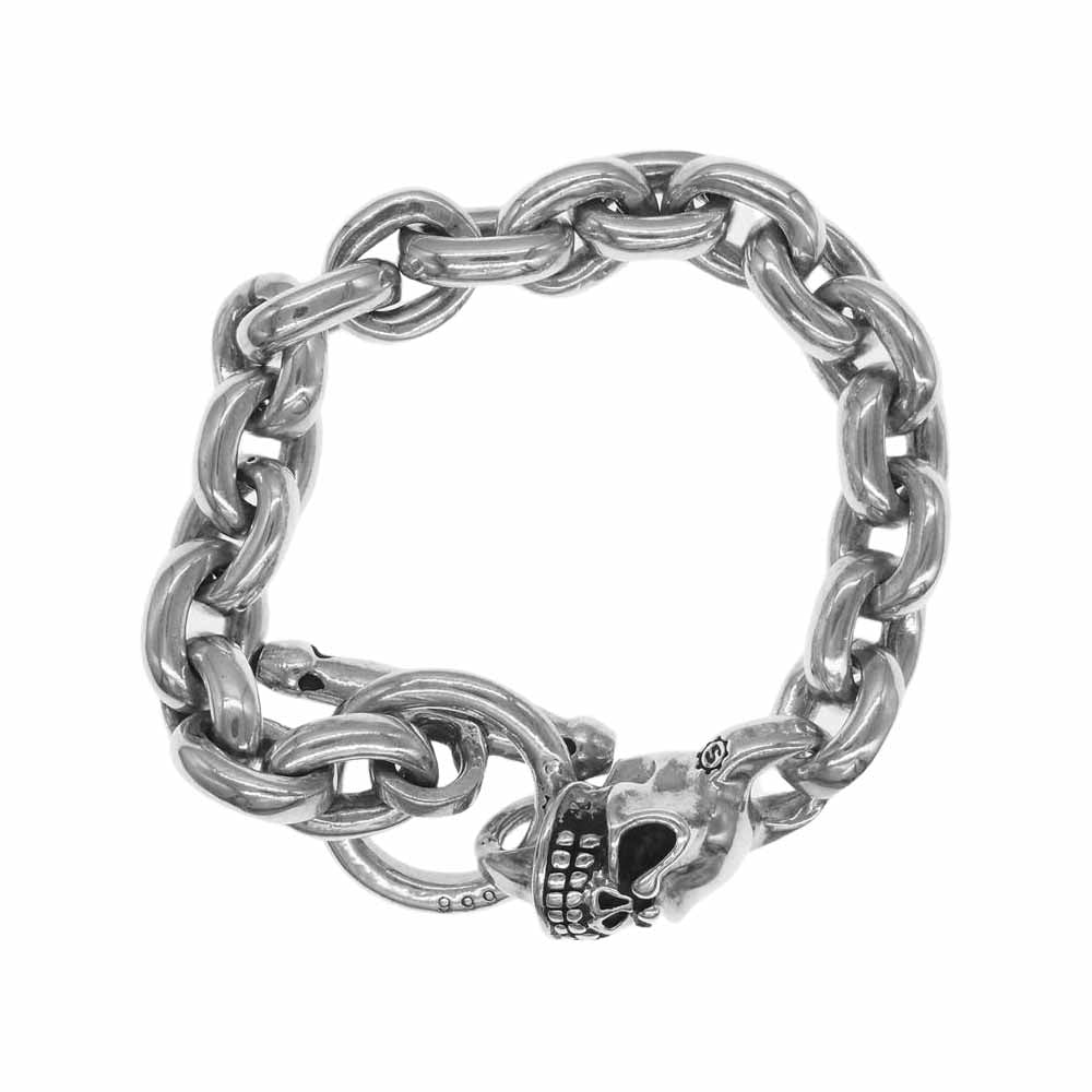 STARLIN GEAR スターリンギア Basic link w/ devil skull ベーシック リンク ウィズ デビル スカル ブレスレット シルバー系【中古】