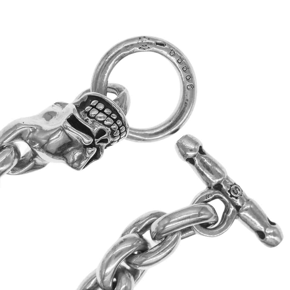 STARLIN GEAR スターリンギア Basic link w/ devil skull ベーシック リンク ウィズ デビル スカル ブレスレット シルバー系【中古】
