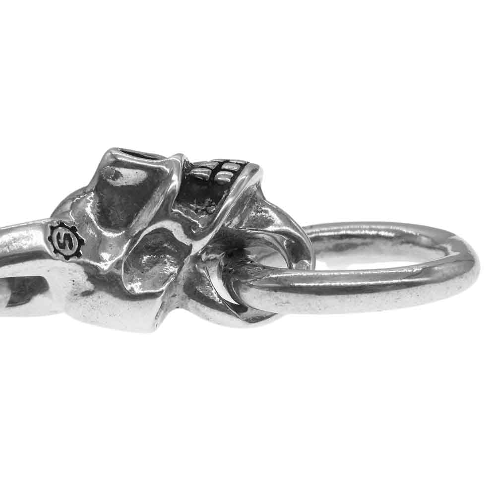 STARLIN GEAR スターリンギア Basic link w/ devil skull ベーシック リンク ウィズ デビル スカル ブレスレット シルバー系【中古】