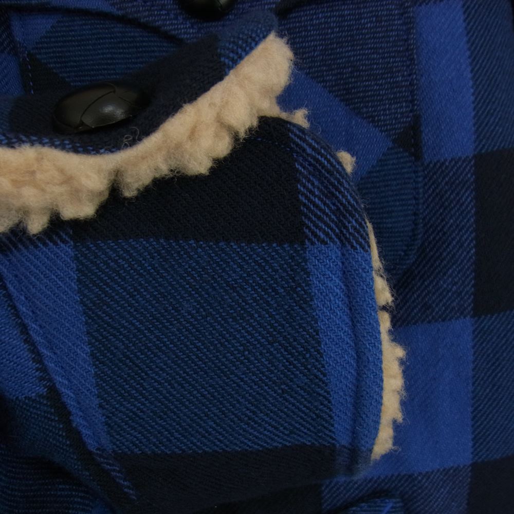 TMT ティーエムティー 19AW TJK-F1909 BUFFALO CHECK BOA RANCH COAT バッファロー チェック ボア ランチコート ジャケット ブルー系 S【新古品】【未使用】【中古】