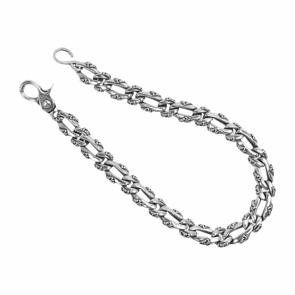 A&G エーアンドジー 1クリップ クロス ウォレット チェーン シルバー系【中古】