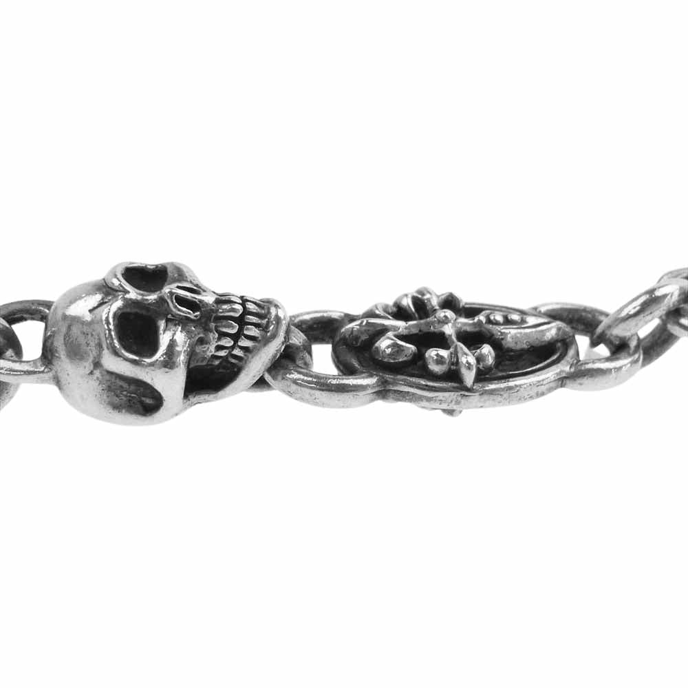 A&G エーアンドジー 1クリップ スカル ウォレット チェーン シルバー系【中古】