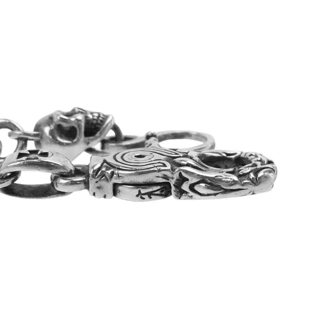 A&G エーアンドジー 1クリップ スカル ウォレット チェーン シルバー系【中古】