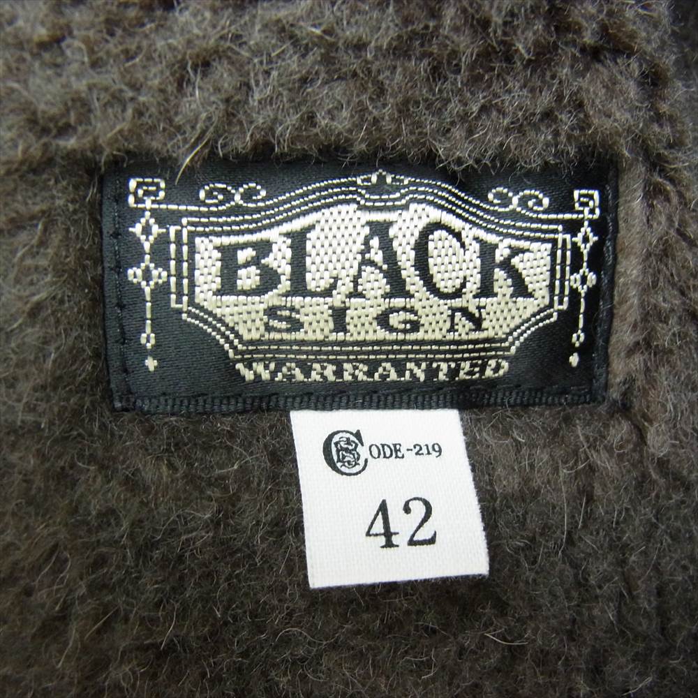 BLACK SIGN ブラックサイン Swindler Suede Boa Vest スウィンドラー スエード ボア ベスト ダークブラウン系【中古】