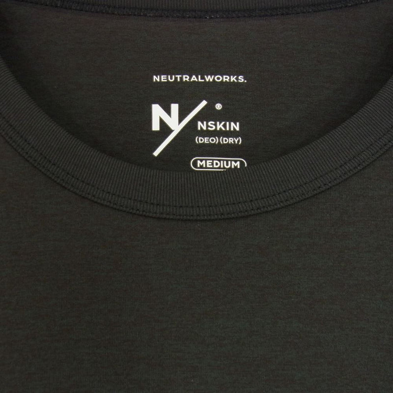 ニュートラルワークス トーキョー N/ NSKIN 速乾 クルーネック 半袖 Tシャツ ブラック系 M【美品】【中古】