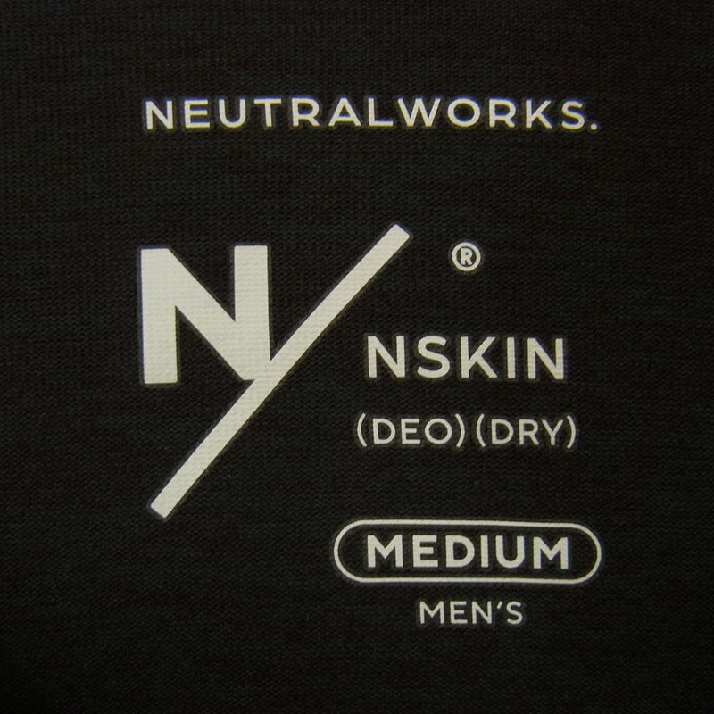 ニュートラルワークス トーキョー N/ NSKIN 速乾 クルーネック 半袖 Tシャツ ブラック系 M【美品】【中古】