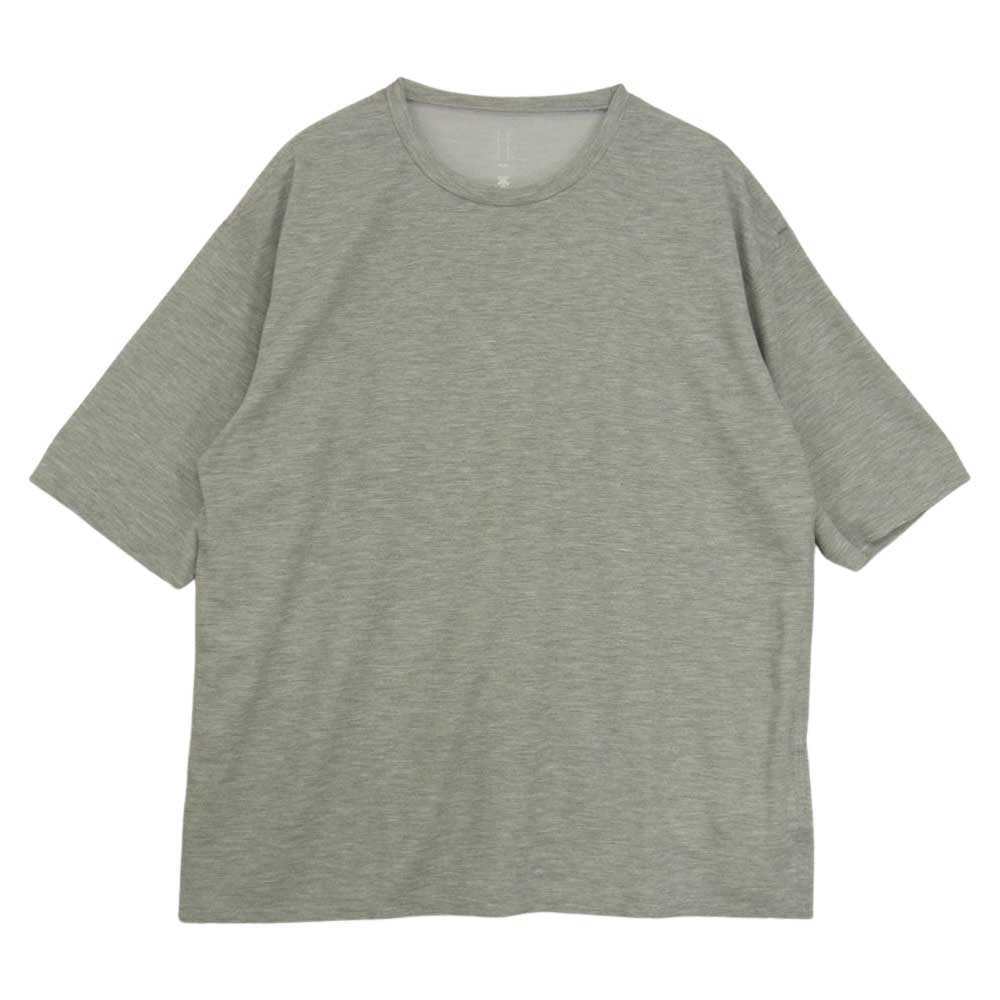 DESCENTE デサント DLMTJA55 PAUSE ZEROSEAM BIG T－SHIRT ポーズ ゼロシーム ビッグ 半袖 Tシャツ カットソー グレー系 L【中古】