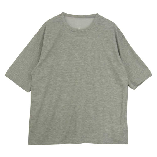 DESCENTE デサント DLMTJA55 PAUSE ZEROSEAM BIG T－SHIRT ポーズ ゼロシーム ビッグ 半袖 Tシャツ カットソー グレー系 L【中古】