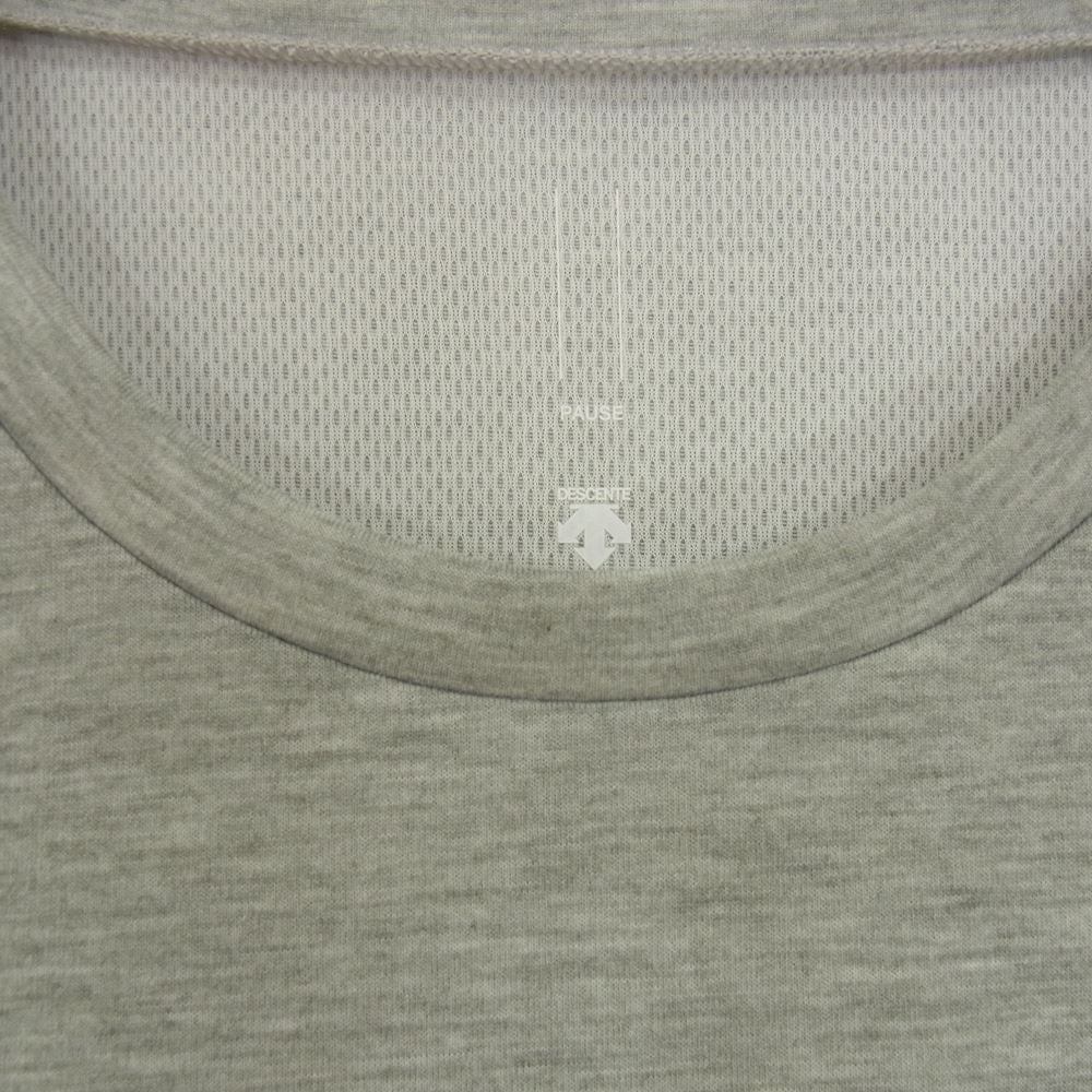 DESCENTE デサント DLMTJA55 PAUSE ZEROSEAM BIG T－SHIRT ポーズ ゼロシーム ビッグ 半袖 Tシャツ カットソー グレー系 L【中古】