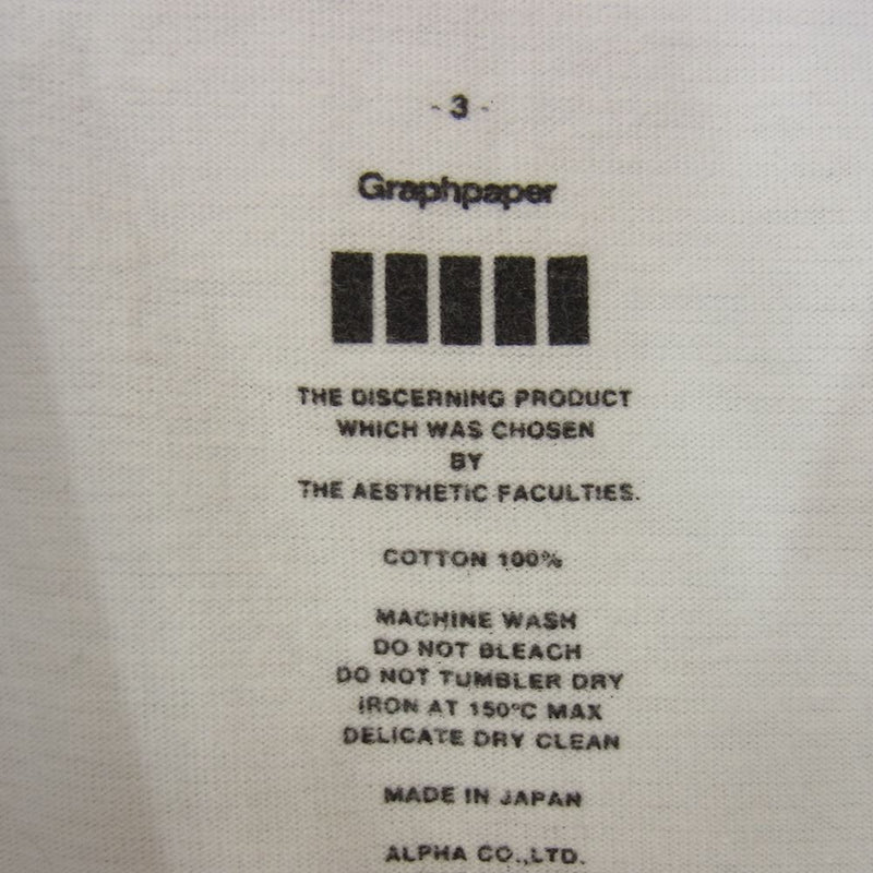 GRAPHPAPER グラフペーパー 2-Pack Crew Neck Tee 2パック クルーネック 半袖 Tシャツ ホワイト系 3【中古】
