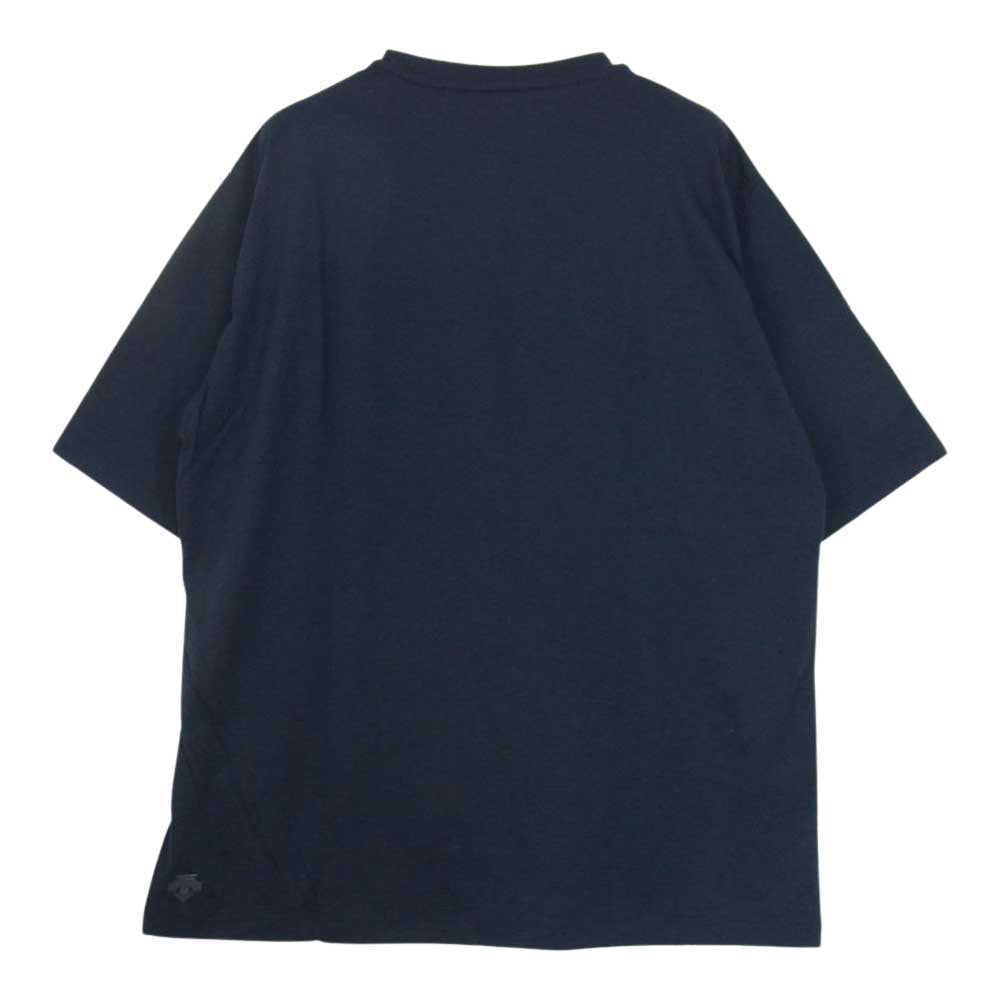 DESCENTE デサント DLMTJA58 MERINO WOOL H/S T?SHIRT メリノウール  ハーフスリーブ 半袖 Tシャツ カットソー ネイビー系 L【中古】